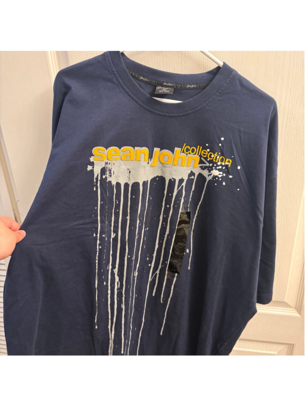 Sean John T-Shirt XXL Navy White Tee Y2K RAP SK8